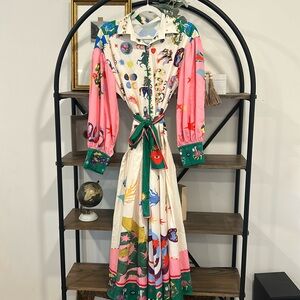 Colorful dropped waist maxi